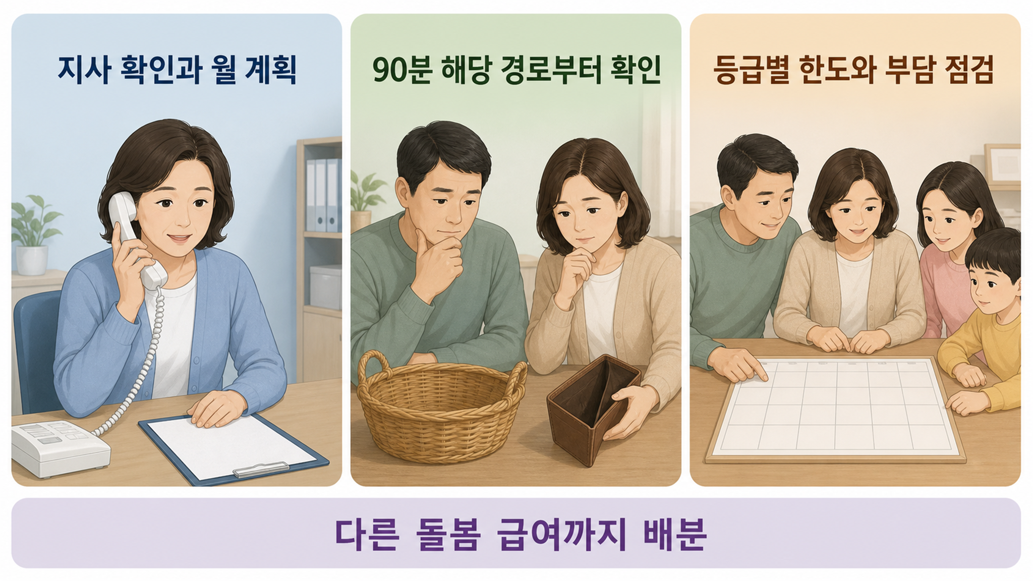 가족요양 60분과 90분 차이, 인정 조건과 급여 비교