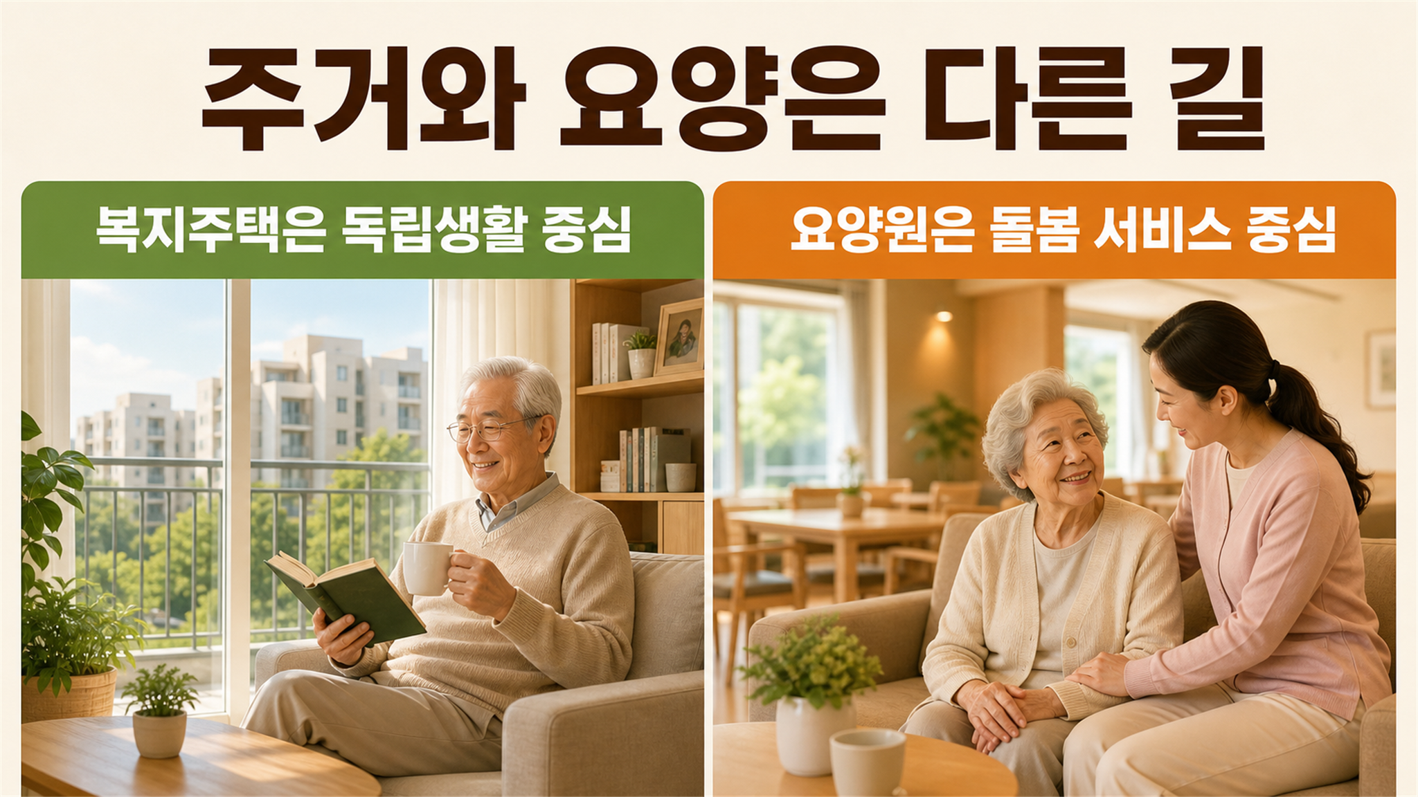 노인복지주택과 실버타운 차이, 입주 조건과 비용 비교