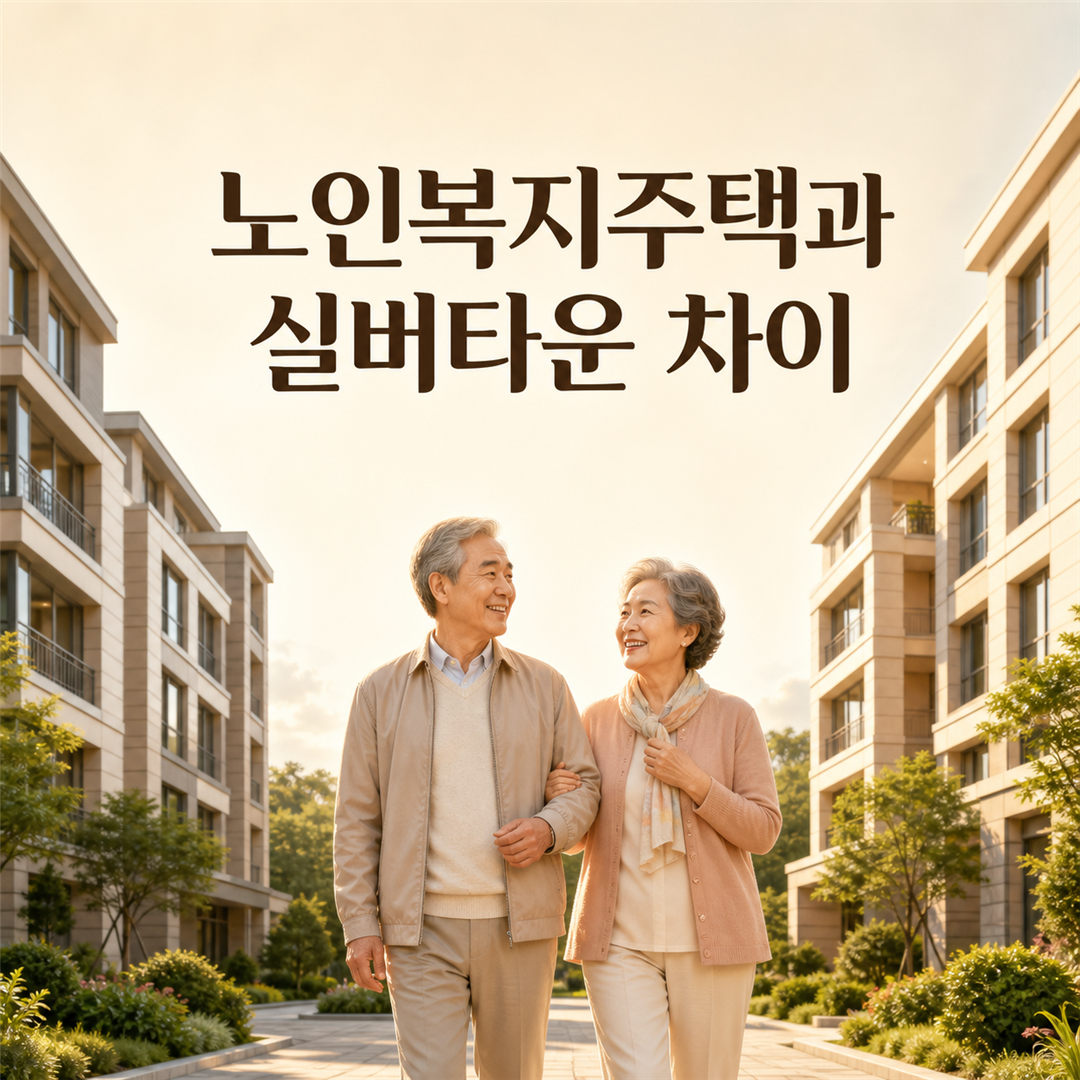 노인복지주택과 실버타운 차이, 입주 조건과 비용 비교
