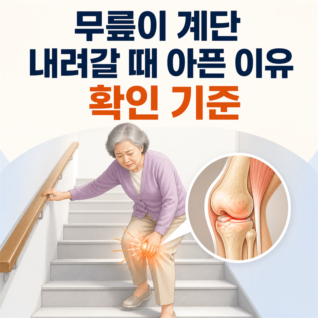 계단을 내려갈 때 무릎이 아픈 이유와 진료를 고려할 신호