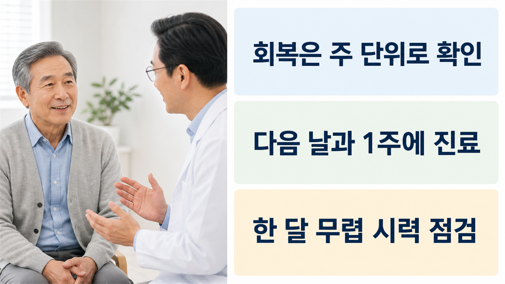 백내장 수술 후 주의사항, 회복 과정에서 확인할 증상