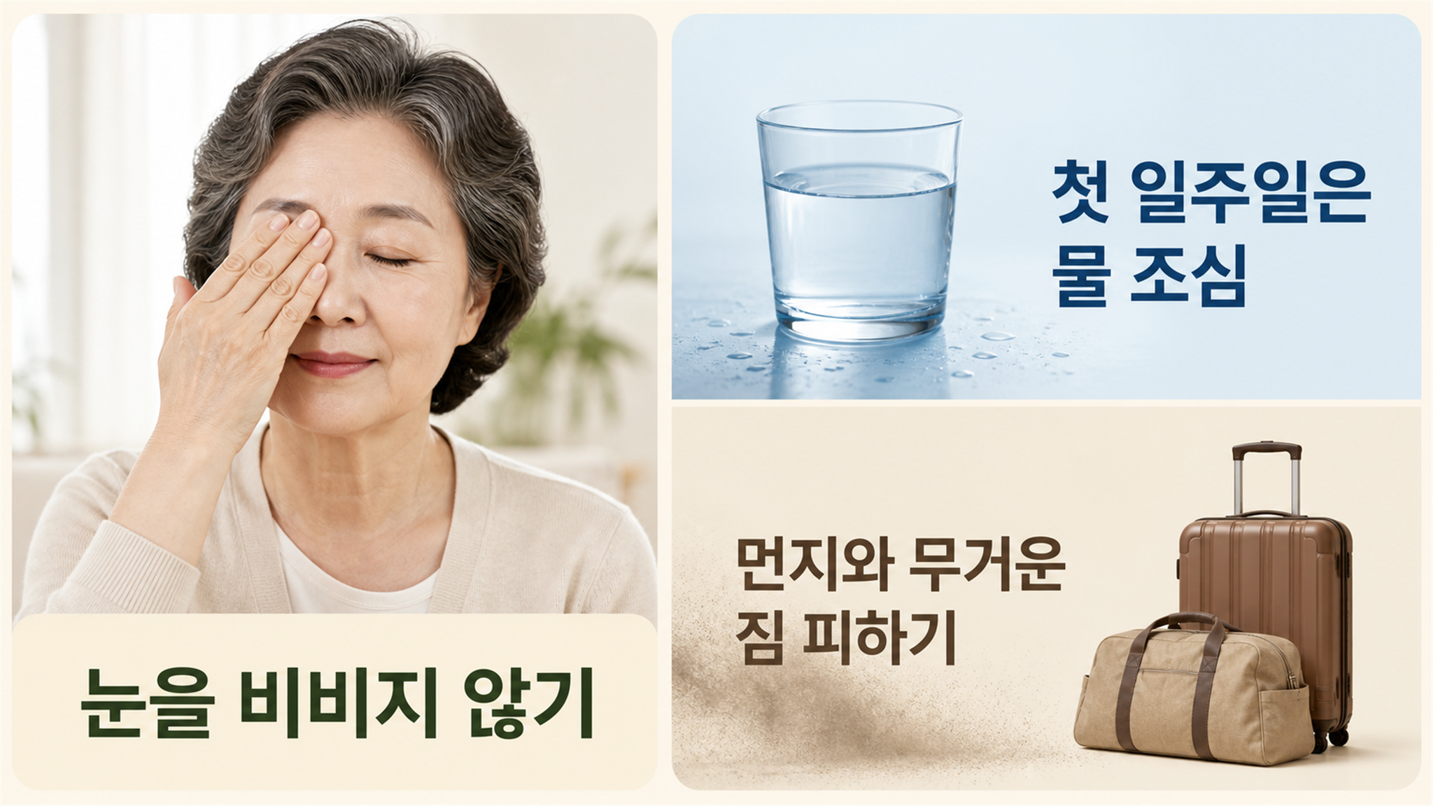 백내장 수술 후 주의사항, 회복 과정에서 확인할 증상
