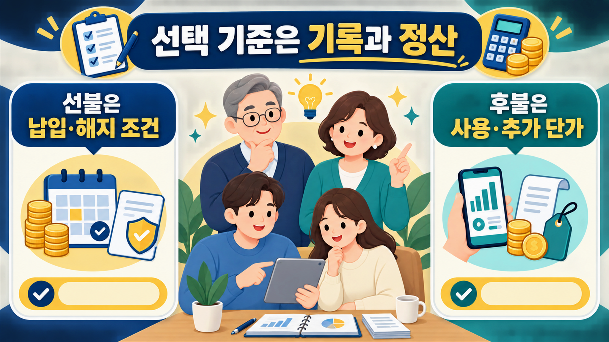 선불상조와 후불상조 차이, 계약·납부 방식별 선택 기준