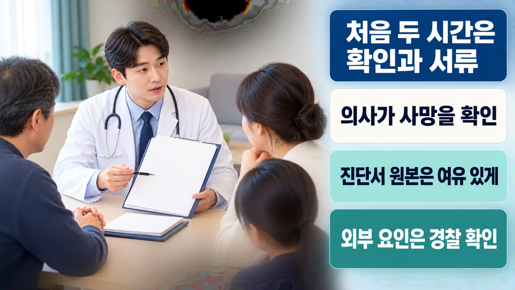 요양원에서 사망했을 때, 확인·이송·장례 준비 순서