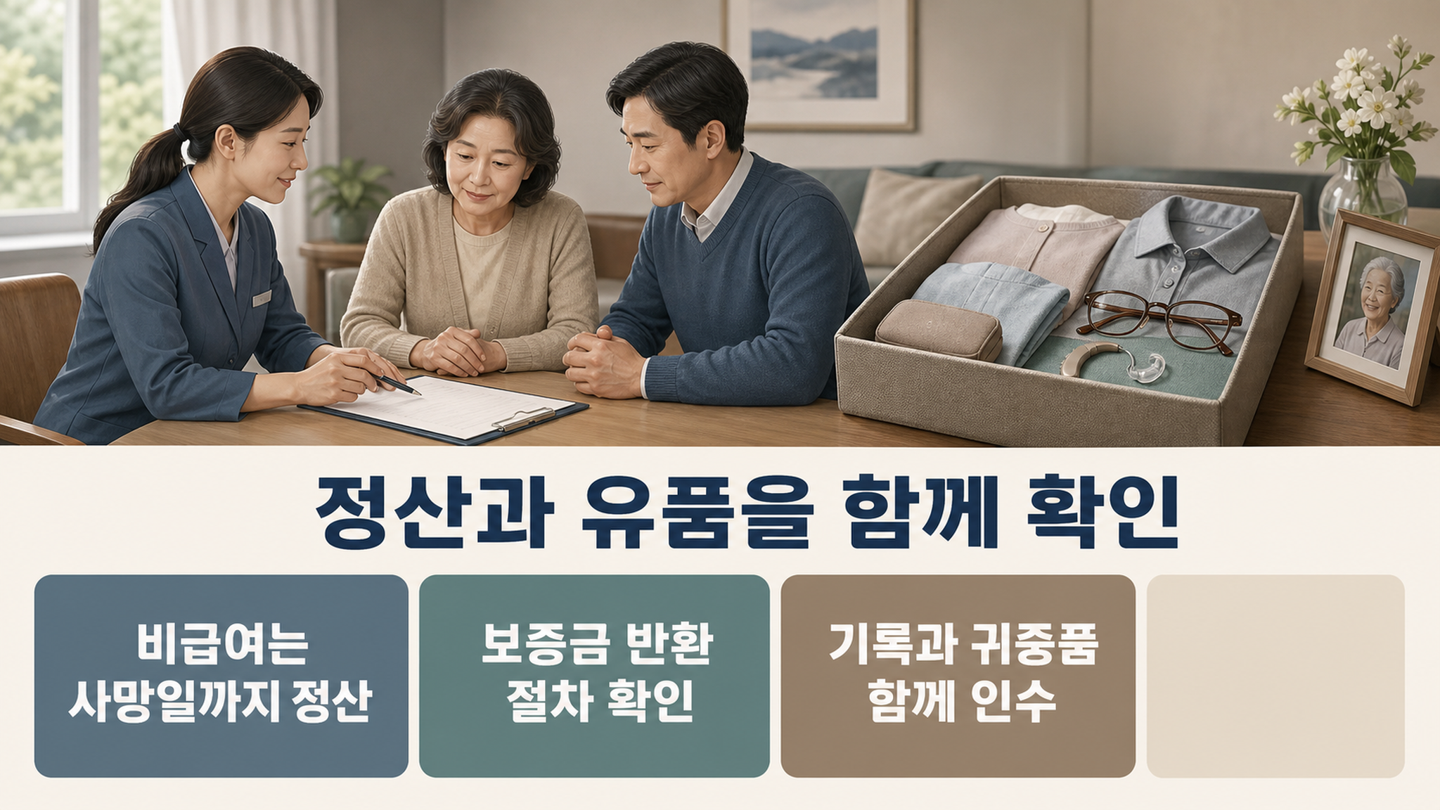 요양원에서 사망했을 때, 확인·이송·장례 준비 순서