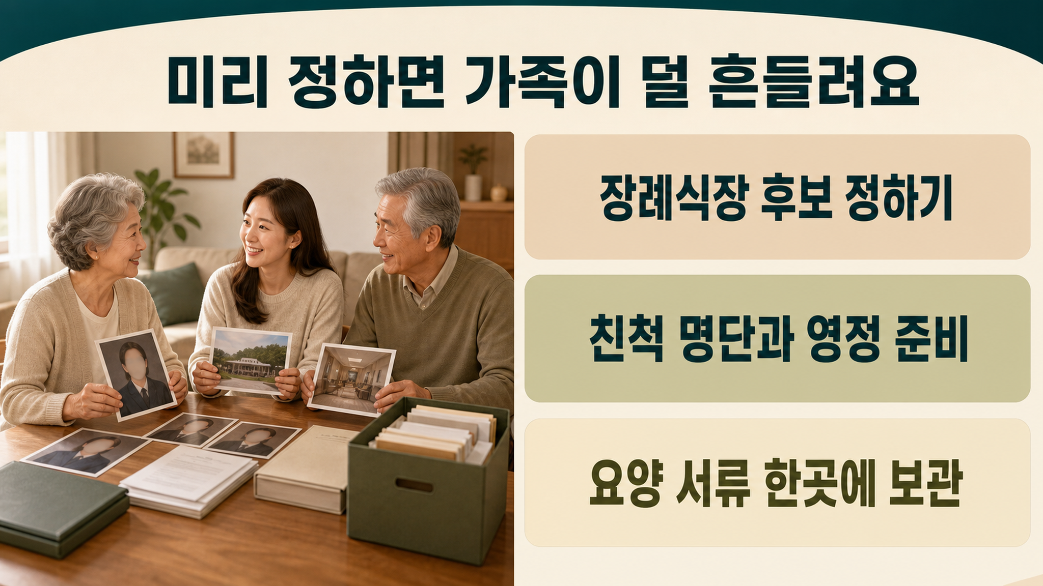 요양원에서 사망했을 때, 확인·이송·장례 준비 순서