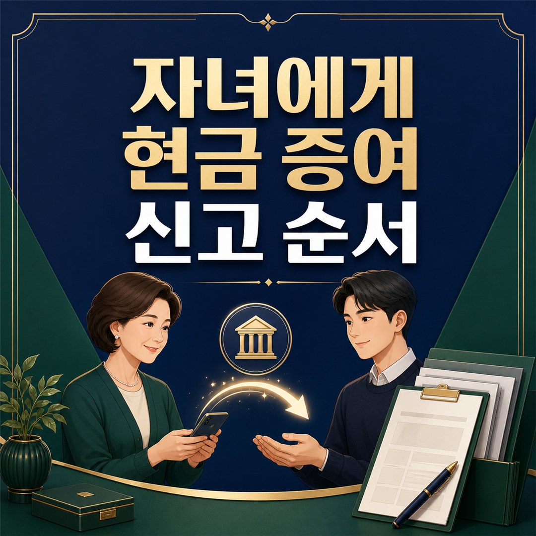 자녀에게 현금 증여할 때 신고기한과 준비자료