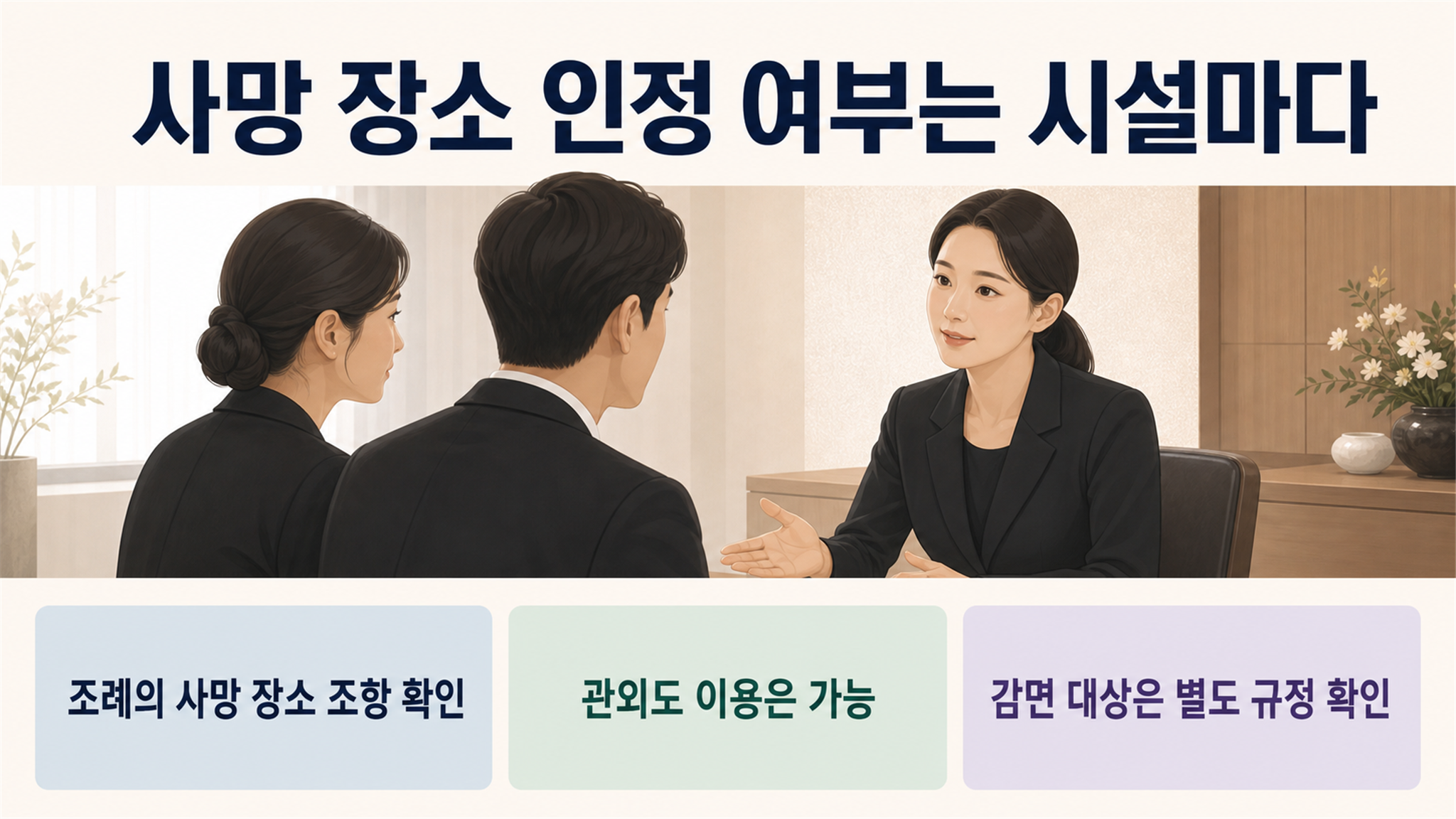 화장장 관내 기준, 주소와 사망지 적용 여부 확인하기